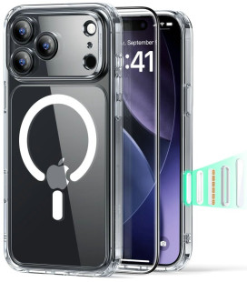 Skaidrus dėklas + apsauginis stiklas Apple iPhone 17 Pro telefonui "ESR Classic Hybrid Magsafe & TG" 