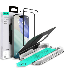 Apsauginis grūdintas stiklas Apple iPhone 16 Pro / 17 telefonui "ESR Ultrafit Tempered Glass 2-Pack"