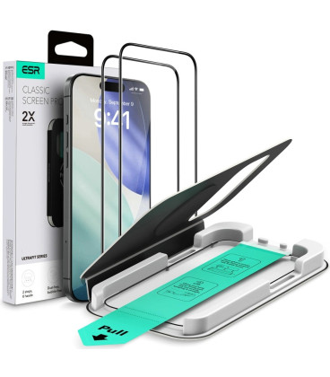 Apsauginis grūdintas stiklas Apple iPhone 17 Pro Max / 18 Pro Max telefonui "ESR Ultrafit Tempered Glass 2-Pack"