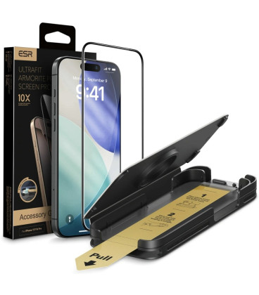 Apsauginis grūdintas stiklas Apple iPhone 16 Pro / 17 telefonui "ESR Ultrafit Armorite Pro TG"