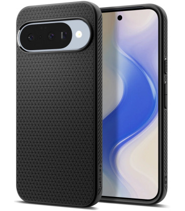 Matinis juodas dėklas Google Pixel 10 / 10 Pro telefonui "Spigen Liquid Air"