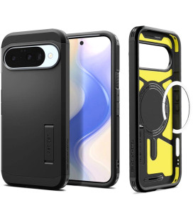 Juodas dėklas Google Pixel 10 / 10 Pro telefonui "Spigen Tough Armor MAG Magsafe"