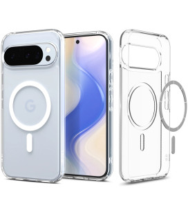 Skaidrus (Baltas) dėklas Google Pixel 10 / 10 Pro telefonui "Spigen Ultra Hybrid MAG Magsafe"