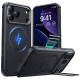 Juodas dėklas Apple iPhone 17 Pro telefonui "ESR Cyber Kickstand Magsafe"