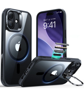 Juodas / skaidrus dėklas Apple iPhone 17 telefonui "ESR Classic Hybrid Kickstand Magsafe"