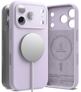 Purpurinis dėklas Apple iPhone 17 Pro Max telefonui "Ringke Silicone Magnetic Magsafe"