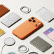 Oranžinis dėklas Apple iPhone 17 Pro Max telefonui "Ringke Silicone Magnetic Magsafe"