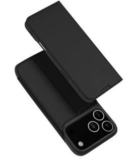 Juodas atverčiamas dėklas Apple iPhone 17 Pro Max / 18 Pro Max telefonui "Dux Ducis Skin Pro"