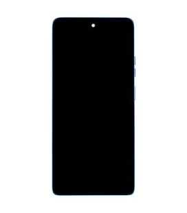 Motorola G75 5G LCD Display + Touch Unit + Front Cover Aqua Blue (Service Pack)