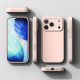 Rožinis / smėlio spalvos dėklas Apple iPhone 17 Pro telefonui "Ringke Silicone Magnetic Magsafe"