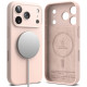 Rožinis / smėlio spalvos dėklas Apple iPhone 17 Pro telefonui "Ringke Silicone Magnetic Magsafe"