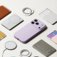 Purpurinis dėklas Apple iPhone 17 Pro telefonui "Ringke Silicone Magnetic Magsafe"