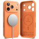 Oranžinis dėklas Apple iPhone 17 Pro telefonui "Ringke Silicone Magnetic Magsafe"