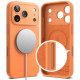 Oranžinis dėklas Apple iPhone 17 Pro telefonui "Ringke Silicone Magnetic Magsafe"