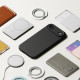 Juodas dėklas Apple iPhone 17 Air telefonui "Ringke Silicone Magnetic Magsafe"