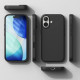 Juodas dėklas Apple iPhone 17 telefonui "Ringke Silicone Magnetic Magsafe"