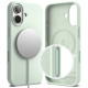 Mėtos spalvos dėklas Apple iPhone 17 telefonui "Ringke Silicone Magnetic Magsafe"