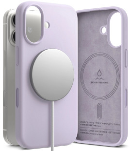 Purpurinis dėklas Apple iPhone 17 telefonui "Ringke Silicone Magnetic Magsafe"