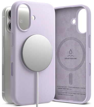 Purpurinis dėklas Apple iPhone 17 telefonui "Ringke Silicone Magnetic Magsafe"
