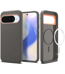 Pilkas dėklas Google Pixel 10 / 10 Pro telefonui "Spigen Nano Pop MAG Magsafe"