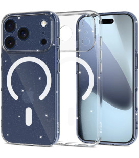 Skaidrus dėklas su blizgučiais Apple iPhone 17 Pro telefonui "Tech-Protect Flexair Magsafe Glitter"