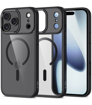 Juodas / skaidrus dėklas Apple iPhone 17 Pro telefonui "Tech-Protect Magmat Magsafe"