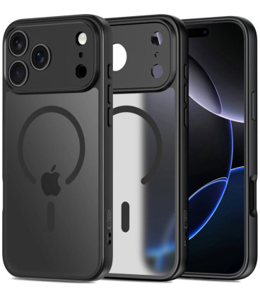 Matinis juodas dėklas Apple iPhone 17 Pro Max telefonui "Tech-Protect BasicMag Magsafe"
