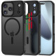 Matinis juodas dėklas Apple iPhone 17 Pro telefonui "Tech-Protect Magmat XT 4-Set Magsafe"