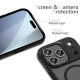 Matinis juodas dėklas Apple iPhone 17 Pro telefonui "Tech-Protect Magmat XT 4-Set Magsafe"