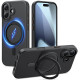 Juodas dėklas Apple iPhone 17 telefonui "Tech-Protect MagRing Magsafe"