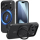 Juodas dėklas Apple iPhone 17 Pro telefonui "Tech-Protect MagRing Magsafe"