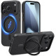 Juodas dėklas Apple iPhone 17 Pro Max telefonui "Tech-Protect MagRing Magsafe"