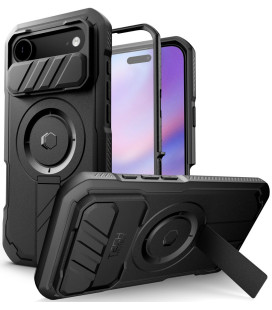 Juodas dėklas Apple iPhone 17 Air telefonui "Tech-Protect Kevlar Magsafe"