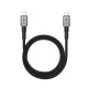 Pilkas USB-C - USB-C PD100W / 5A 100cm laidas "Tech-Protect Ultraboost DNA Magtwist"