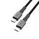 Pilkas USB-C - USB-C PD100W / 5A 200cm laidas "Tech-Protect Ultraboost DNA Magtwist"