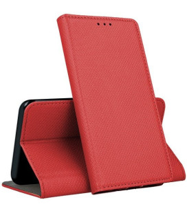 Raudonas atverčiamas dėklas Samsung Galaxy A17 / A18 4G / 5G telefonui "Smart Magnet"