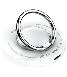 baltas belaidis 15W + 3W pakrovėjas "Choetech T603-F 2in1"