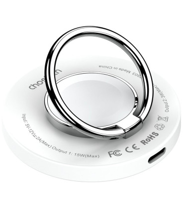 baltas belaidis 15W + 3W pakrovėjas "Choetech T603-F 2in1"