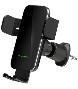 Juodas automobilinis telefono laikiklis su 15W krovimu "Wozinsky WEDZ-3Y8S"
