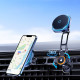 Juodas magnetinis automobilinis telefono laikiklis su 15W krovimu "Wozinsky WCT5-6S2Y"