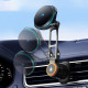 Juodas magnetinis automobilinis telefono laikiklis su 15W krovimu "Wozinsky WCT5-6S2Y"