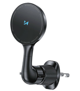 Juodas magnetinis automobilinis telefono laikiklis su 15W krovimu "Wozinsky WCT5-6S4Y"