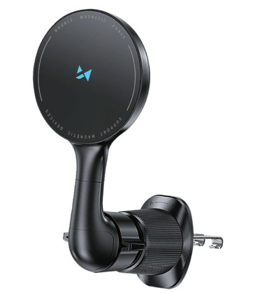 Juodas magnetinis automobilinis telefono laikiklis su 15W krovimu "Wozinsky WCT5-6S4Y"