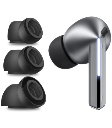 Pilkos pagalvėlės Samsung Galaxy Buds 3 Pro / 4 Pro ausinėms "Tech-Protect Ear Tips 3-Pack"