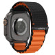 Juoda / oranžinė apyrankė Apple Watch 8 / 9 / 10 / 11 / SE / ULTRA (44 / 45 / 46 / 49 MM) laikrodžiui "Spigen WBF1 Band