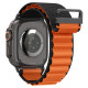 Juoda / oranžinė apyrankė Apple Watch 8 / 9 / 10 / 11 / SE / ULTRA (44 / 45 / 46 / 49 MM) laikrodžiui "Spigen WBF1 Band