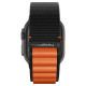 Juoda / oranžinė apyrankė Apple Watch 8 / 9 / 10 / 11 / SE / ULTRA (44 / 45 / 46 / 49 MM) laikrodžiui "Spigen WBF1 Band
