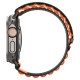 Juoda / oranžinė apyrankė Apple Watch 8 / 9 / 10 / 11 / 12 / SE / Ultra (44 / 45 / 46 / 49 mm) laikrodžiui "Spigen WBF1 Band