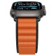 Juoda / oranžinė apyrankė Apple Watch 8 / 9 / 10 / 11 / SE / ULTRA (44 / 45 / 46 / 49 MM) laikrodžiui "Spigen WBF1 Band