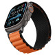 Juoda / oranžinė apyrankė Apple Watch 8 / 9 / 10 / 11 / 12 / SE / Ultra (44 / 45 / 46 / 49 mm) laikrodžiui "Spigen WBF1 Band